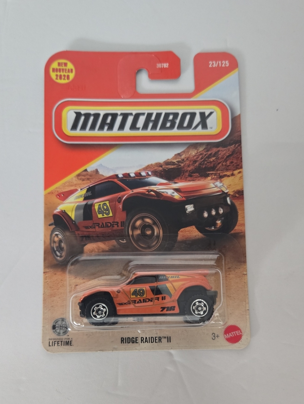 Matchbox Ridge Raider II Orange Toy Car